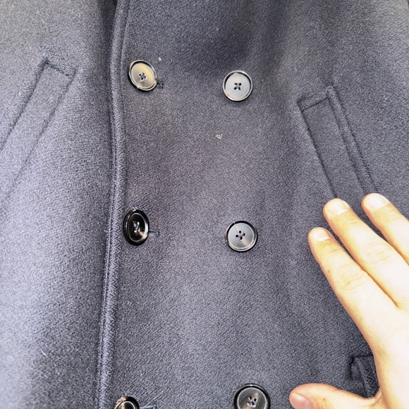 Bond PeaCoat Billy Reid Gray Size:M Made In Italy Wool Men's Jacket - Picture 8 of 13